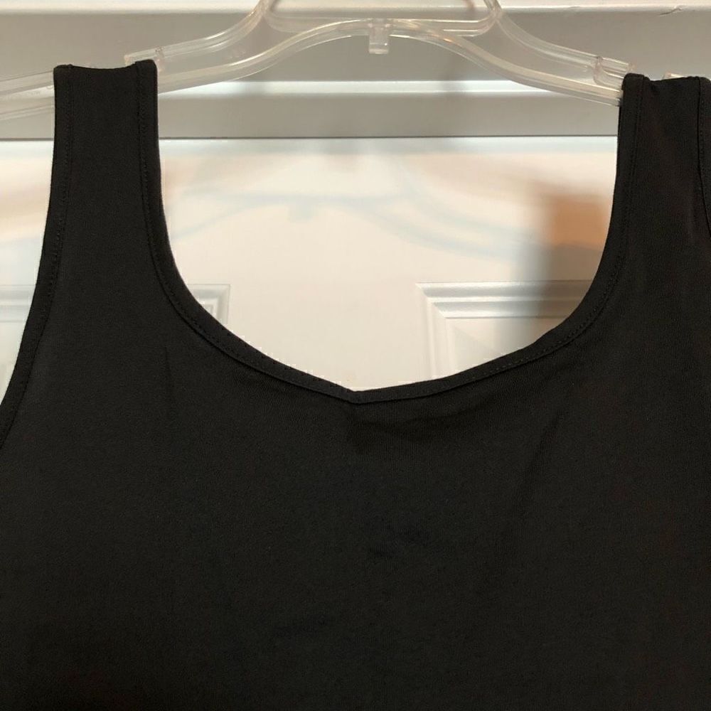 UNBRANDED - L Sz L Sleeveless Black Cropped Tank Top. (runs small). NWOT! - Picture 5 of 12